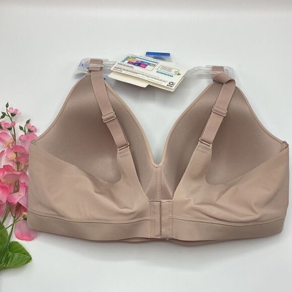 Hanes Signature Invisible Embrace Lightweight Smooth Support Wirefree Bra Sz 3XL - Picture 2 of 8
